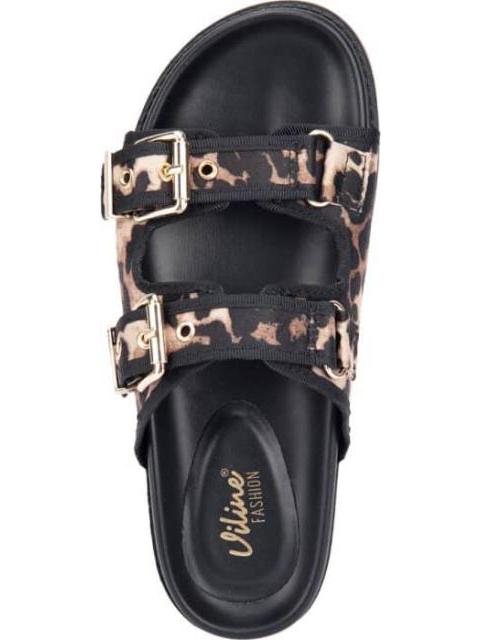 SANDALIA ANIMAL PRINT NEGRO VI LINE FASHION