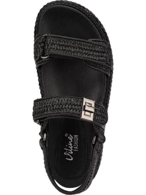 SANDALIA PLANA NEGRO VI LINE FASHION