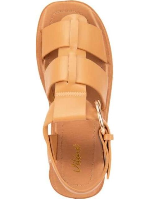 SANDALIA PLANA ROMANA COGNAC VI LINE