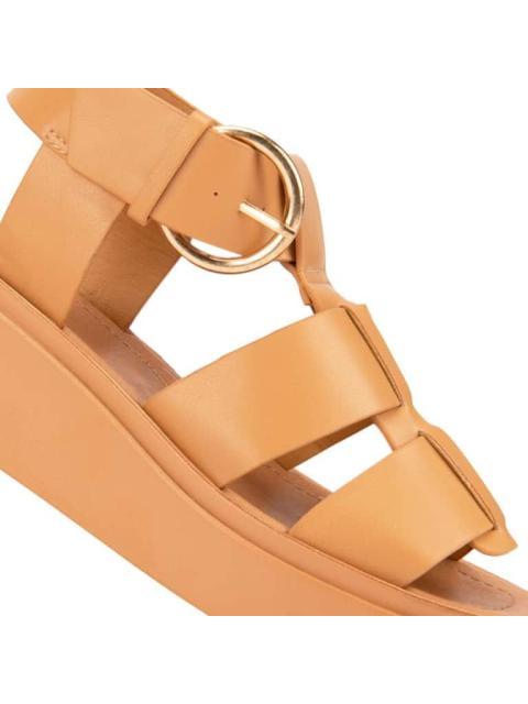 SANDALIA PLANA ROMANA COGNAC VI LINE