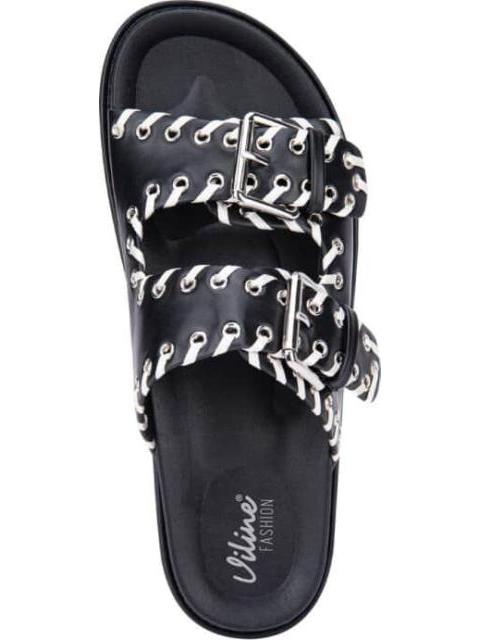 SANDALIA PLANA NEGRO VI LINE FASHION