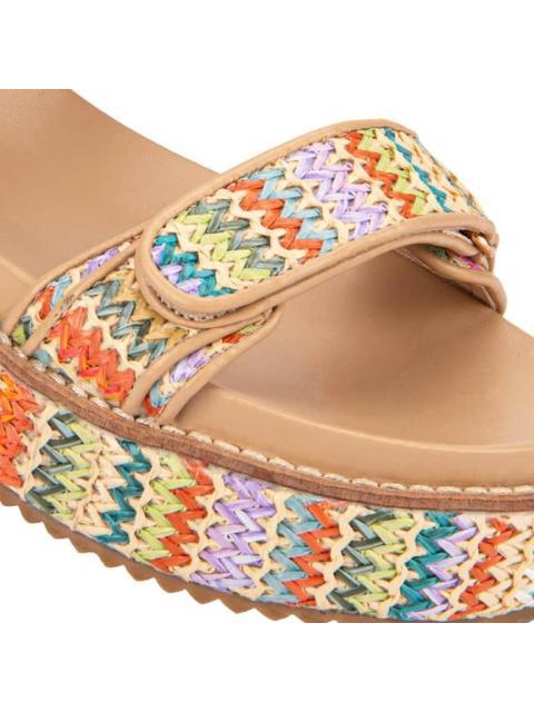 SANDALIA PLANA TEJIDA MULTICOLOR VI LINE FASHION
