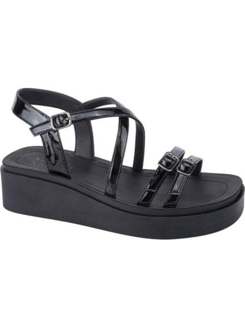SANDALIA PLANA NEGRO VI LINE