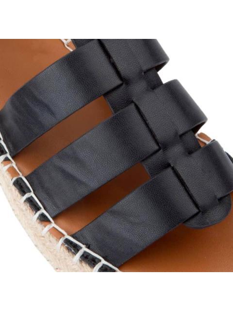 SANDALIA PLANA NEGRO VI LINE