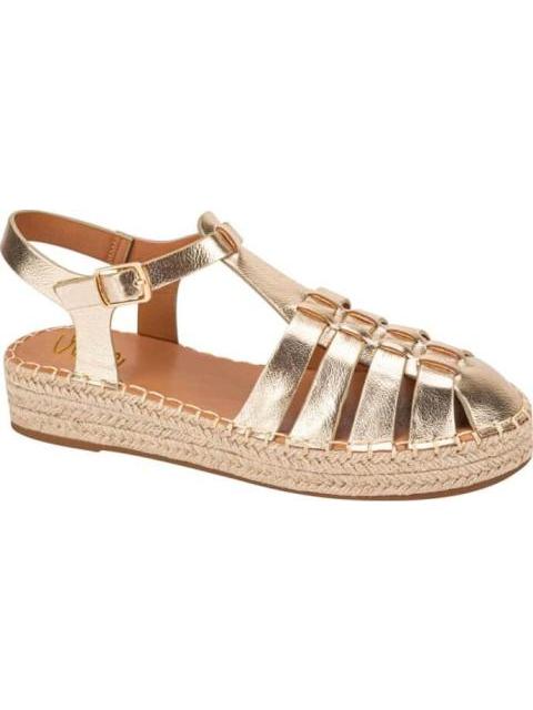 SANDALIA PLANA ORO VI LINE