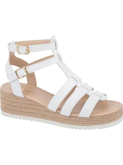 SANDALIA ROMANA PLATAFORMA BAJA BLANCO VI LINE