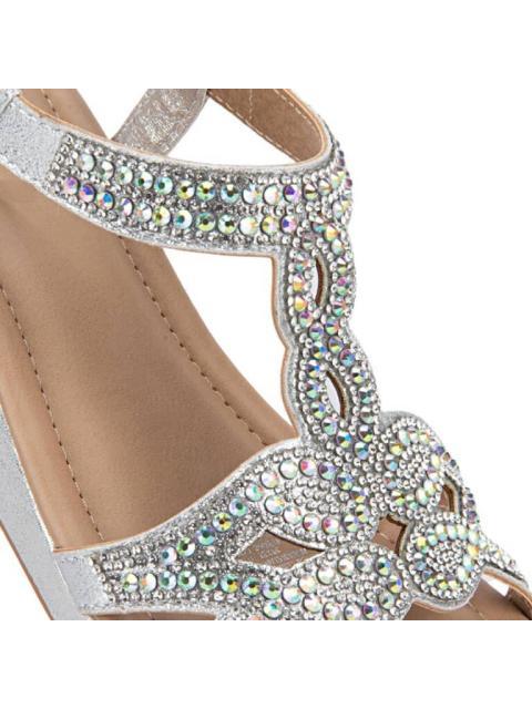 SANDALIA PLATAFORMA PLATA VI LINE