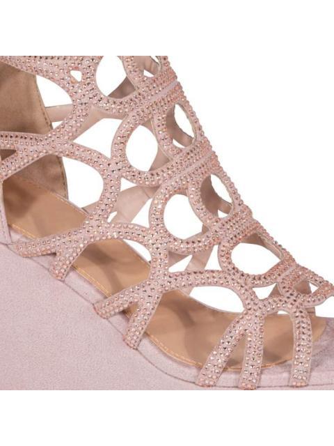 SANDALIA CON PLATAFORMA ROSA VI LINE FASHION