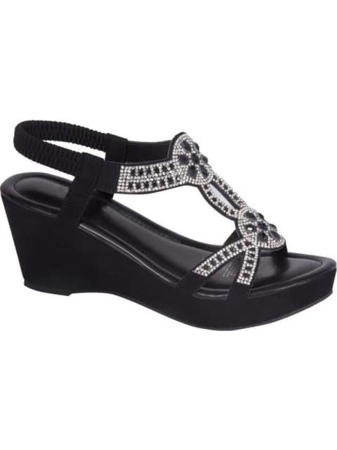 SANDALIA PLATAFORMA NEGRO VI LINE
