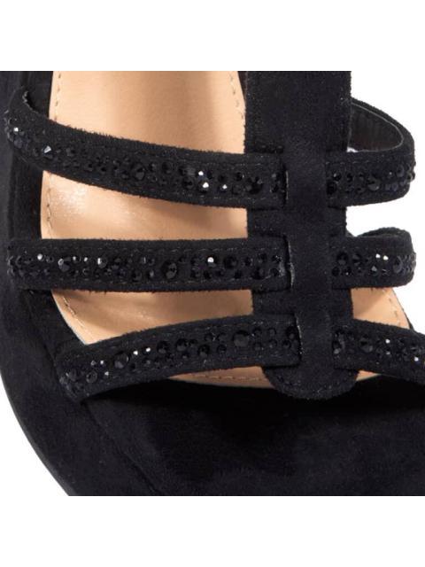 SANDALIA PLATAFORMA CON BRILLOS NEGRO VI LINE FASHION