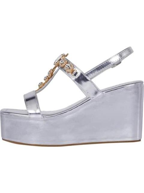 SANDALIA PLATAFORMA PLATA VI LINE FASHION
