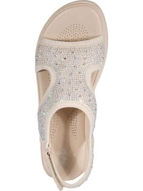 SANDALIA PLATAFORMA CON BRILLOS BEIGE SHOSH