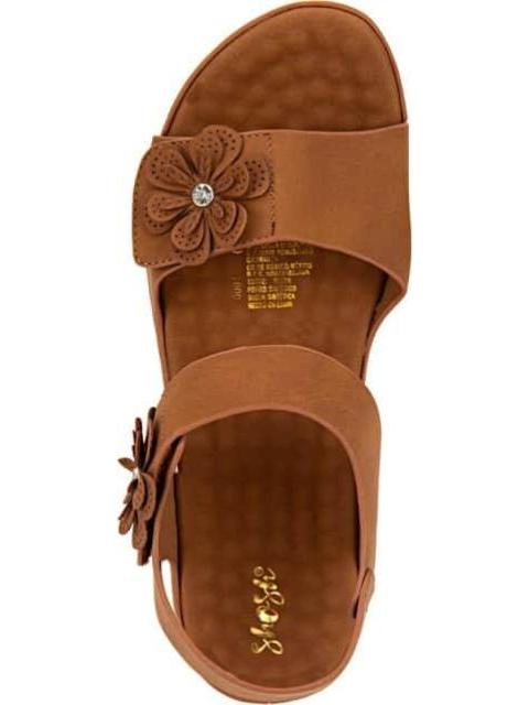SANDALIA CONFORT FLOR COGNAC SHOSH