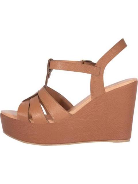 SANDALIA DE PIEL CAFE VI LINE