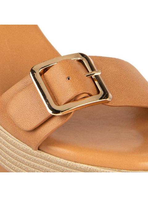 SANDALIA PLATAFORMA CAMEL VI LINE