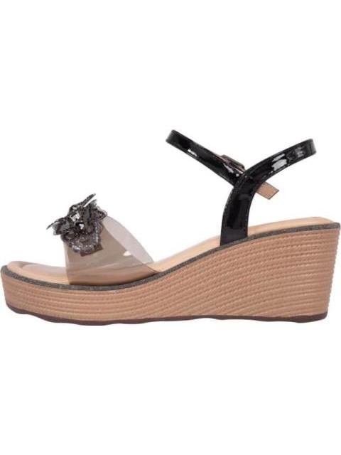 SANDALIA PLATAFORMA MARIPOSAS NEGRO VI LINE FASHION