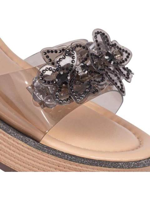 SANDALIA PLATAFORMA MARIPOSAS NEGRO VI LINE FASHION