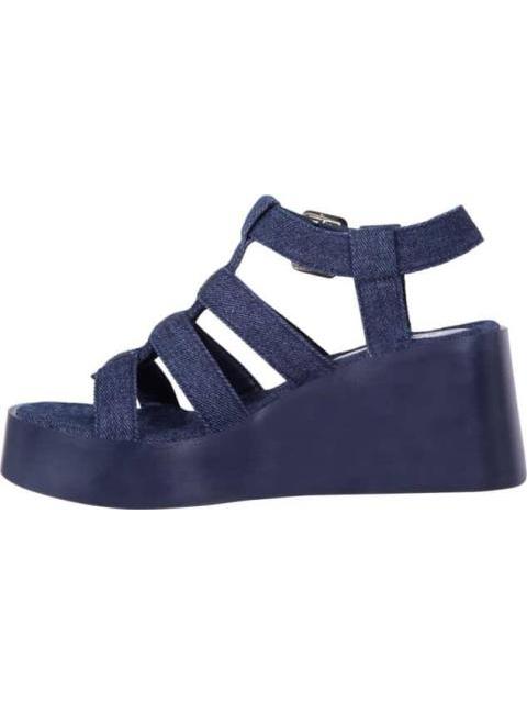 SANDALIA CON PLATAFORMA AZUL MEZCLILLA VI LINE FASHION