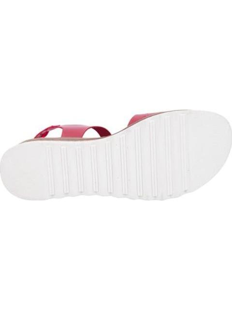 SANDALIA PLATAFORMA PERFORADO ROJO VI LINE