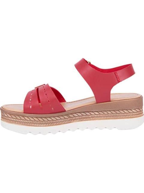 SANDALIA PLATAFORMA PERFORADO ROJO VI LINE