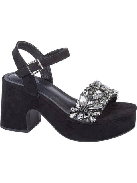 SANDALIA CON BRILLOS NEGRO BELINDA PEREGRIN