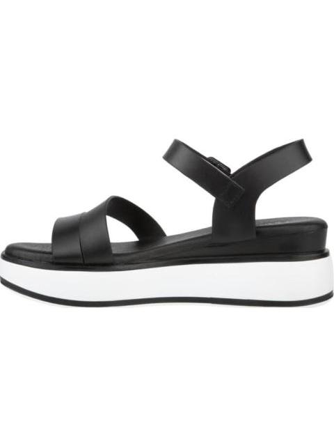 SANDALIA DE PIEL NEGRO VI LINE