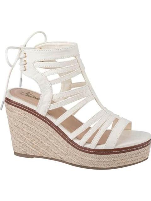 SANDALIA ROMANA CON PLATAFORMA BEIGE/HUESO VI LINE