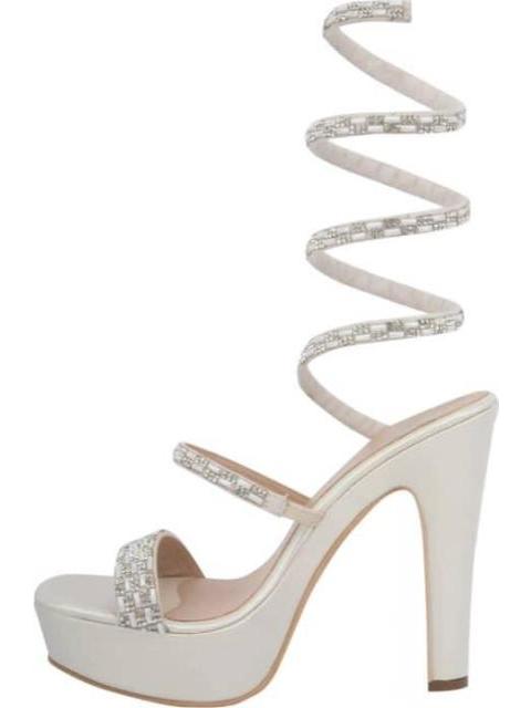 SANDALIA ESPIRAL CON PLATAFORMA BEIGE/HUESO MOLTO BELLO