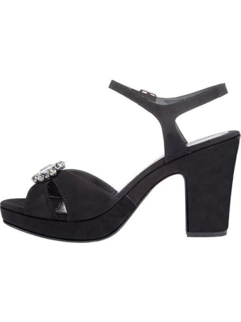 SANDALIA PLATAFORMA TACON BRILLOS NEGRO MOLTO BELLO