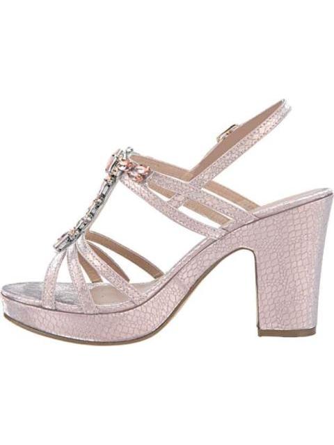 SANDALIA PLATAFORMA TACON BRILLOS ROSEGOLD MOLTO BELLO