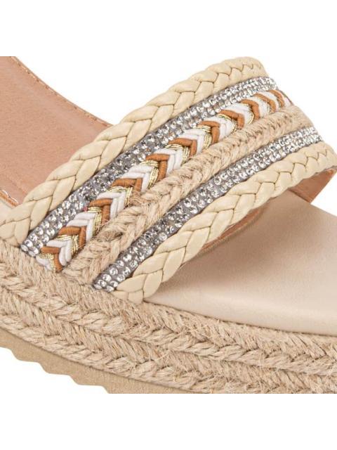 SANDALIA PLATAFORMA BEIGE/HUESO VI LINE