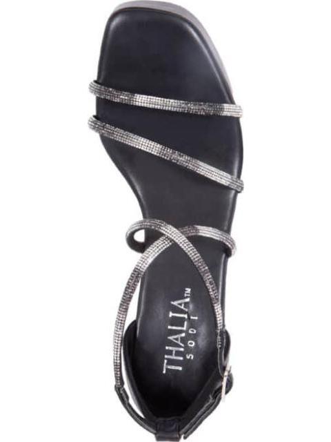 SANDALIA PLATAFORMA Y BRILLOS NEGRO THALIA SODI