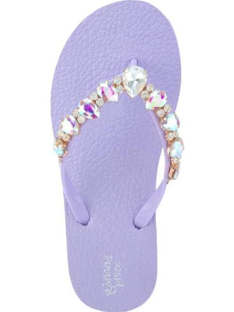 SANDALIA PLAYA CON PIEDRAS LILA BANANA PRICE