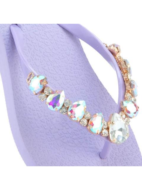 SANDALIA PLAYA CON PIEDRAS LILA BANANA PRICE