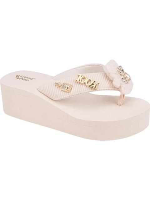 SANDALIA CON PLATAFORMA BEIGE/HUESO BANANA PRICE