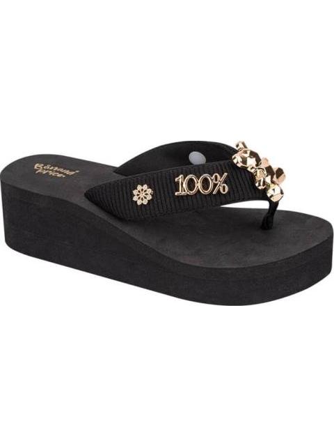 SANDALIA CON PLATAFORMA NEGRO BANANA PRICE