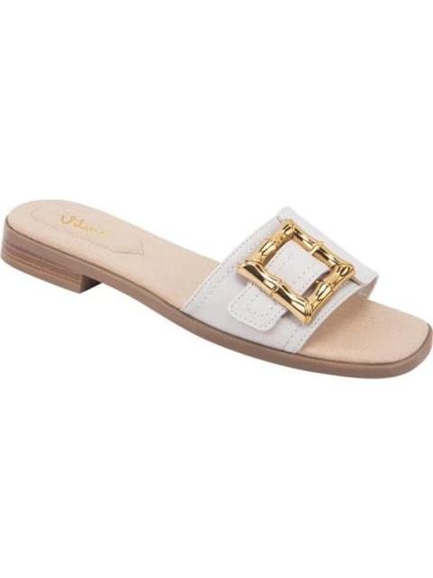SANDALIA HEBILLA BEIGE/HUESO VI LINE