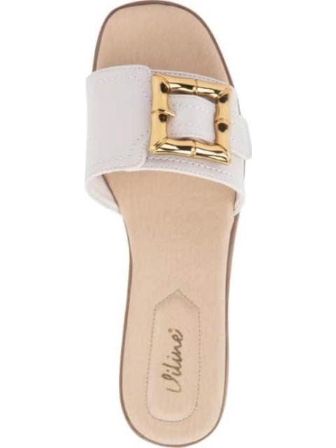 SANDALIA HEBILLA BEIGE/HUESO VI LINE