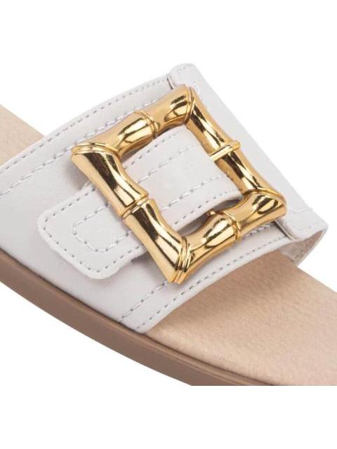 SANDALIA HEBILLA BEIGE/HUESO VI LINE