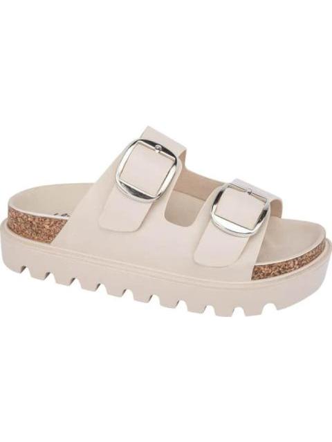 SANDALIA HEBILLAS BEIGE/HUESO VI LINE