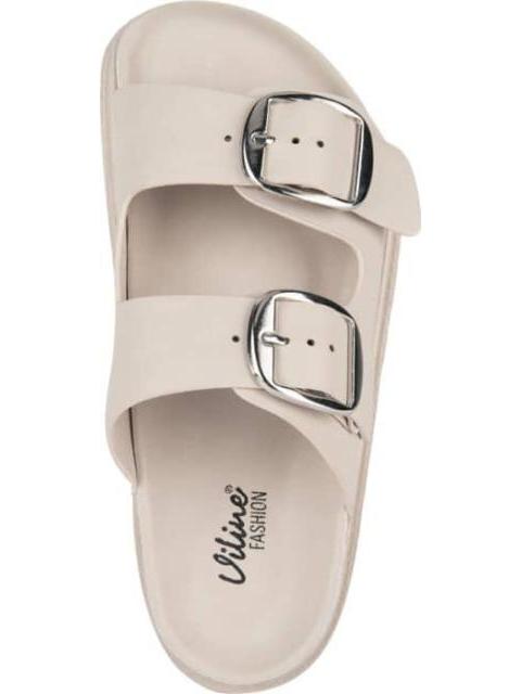 SANDALIA HEBILLAS BEIGE/HUESO VI LINE