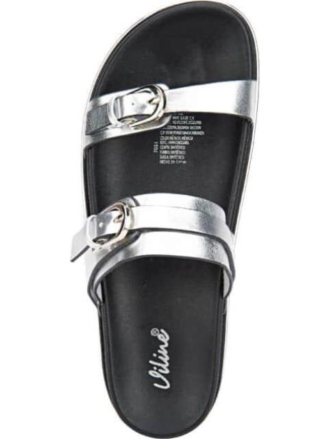 SANDALIA METALICA PLATA VI LINE