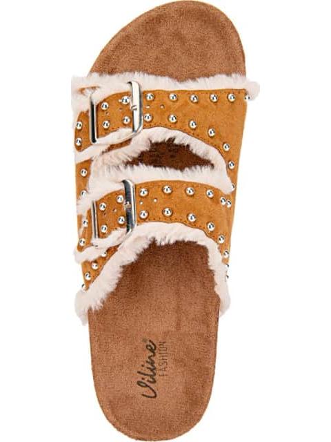SANDALIA ESTOPEROLES CAMEL VI LINE FASHION
