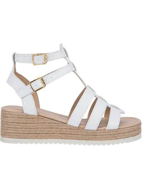 SANDALIA ROMANA PLATAFORMA BAJA BLANCO VI LINE