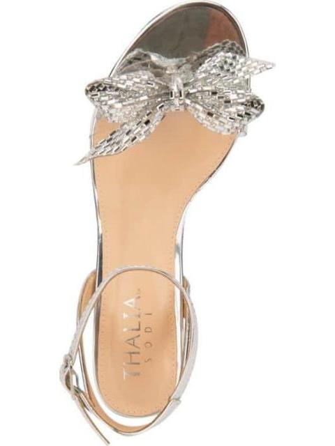 SANDALIA TACON ACRILICO PLATA THALIA SODI