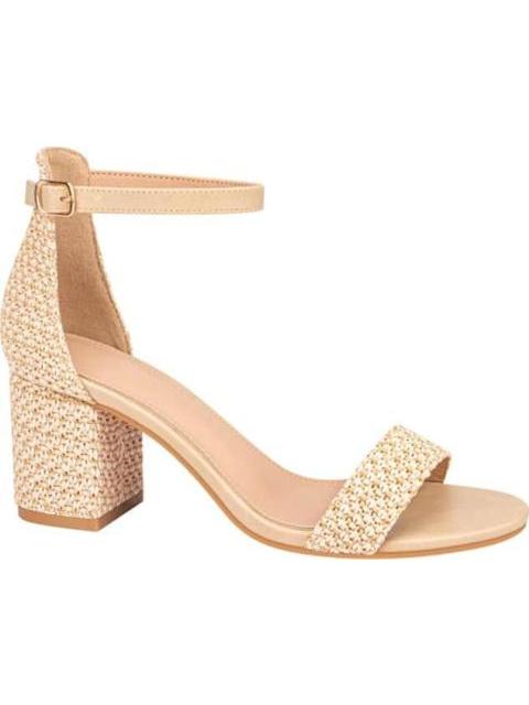 SANDALIA TACON ANCHO BEIGE YAELI