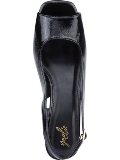 SANDALIA TACON ANCHO LISO NEGRO YAELI