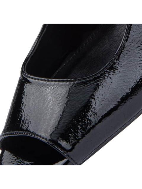 SANDALIA TACON ANCHO LISO NEGRO YAELI