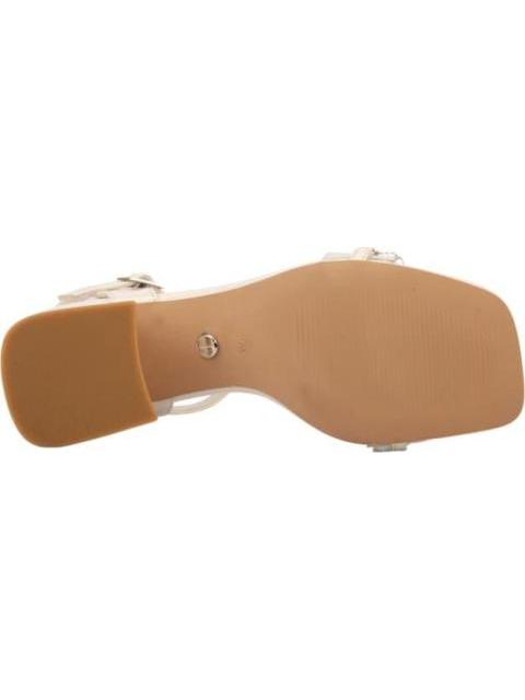 SANDALIA CON BRILLOS BEIGE/HUESO THALIA SODI