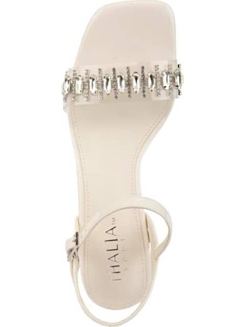 SANDALIA CON BRILLOS BEIGE/HUESO THALIA SODI